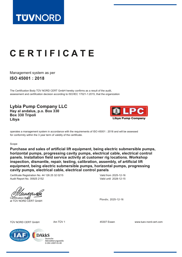 ISO 45001 certificate thumbnail